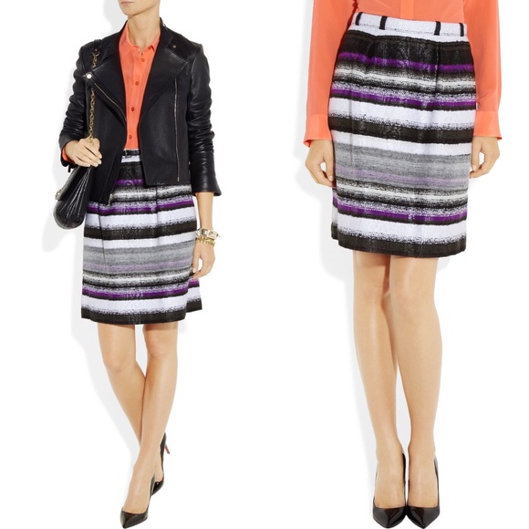 Oscar de la Renta Dresses & Skirts - New Runway Collection Metallic Boucle Skirt